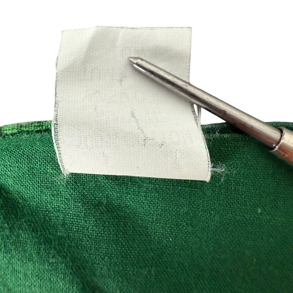 Green Shamrock Print Cotton Button-Up Vest Medium - Picture 5 of 7